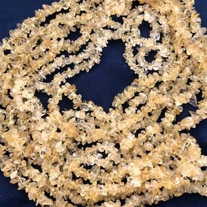 Citrine natural gemstone chip necklace strands